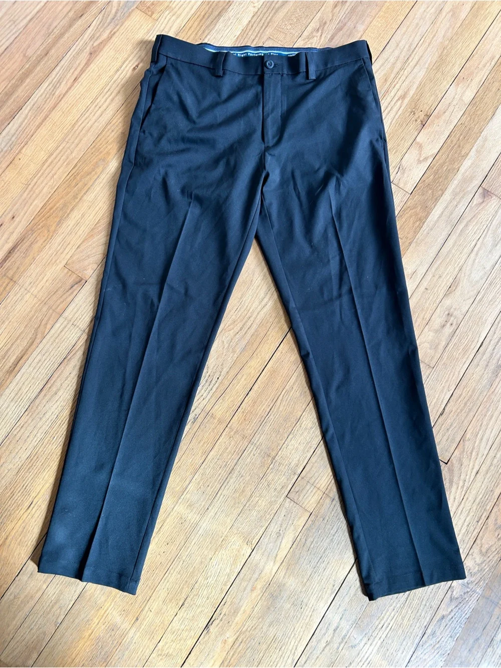 Haggar Black Men's Dress Pants - Modern Flat Front